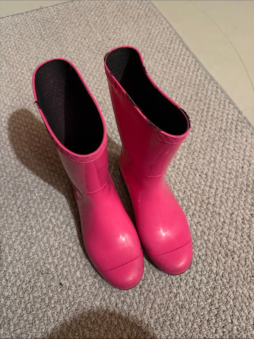 UGG Hot Pink Women's Rain Boots - Picture 2 of 4